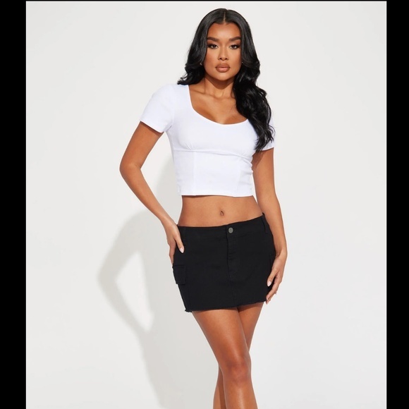 COPY - NWOT Fashion Nova Down For The Ride Micro Mini Skirt - Black - Picture 1 of 5